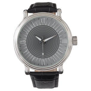 Reloj De Pulsera Giro geométrico moderno - Gris Hematita oscuro