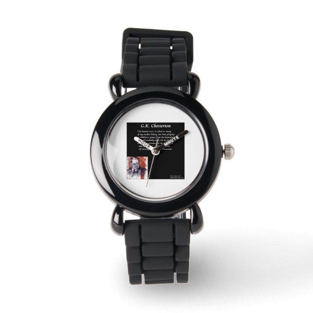 Reloj De Pulsera GK Chesterton & Opening Line De NapoleonBook Watch (Anverso)