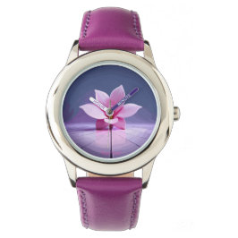 Reloj De Pulsera Gladioli Dimensional: Obra maestra rosa y púrpura
