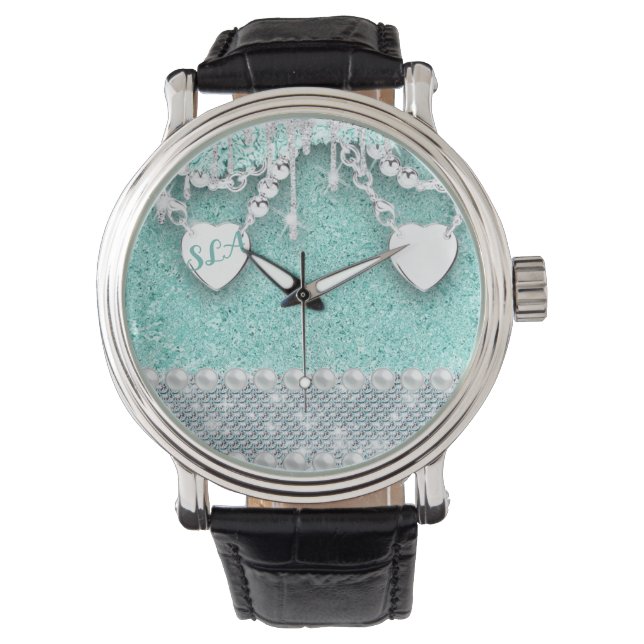 Reloj De Pulsera Glam Grunge Sparkle (Anverso)