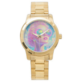 Reloj De Pulsera Glamorosa mujer neón con gafas de espuma