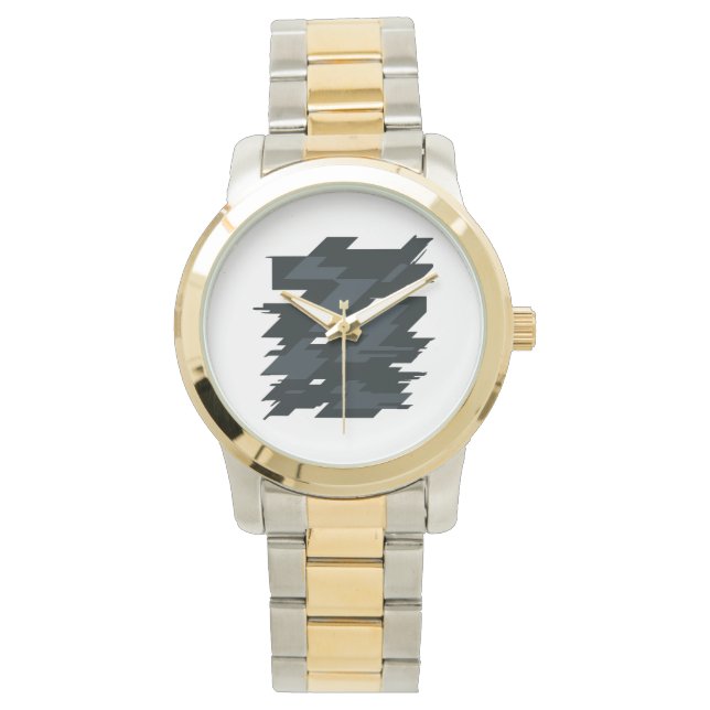 Reloj De Pulsera  Glitch Art Unisex Two-Tone Bracelet (Anverso)
