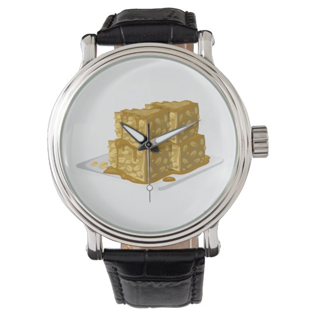 Reloj De Pulsera Glitch Food avena (Anverso)