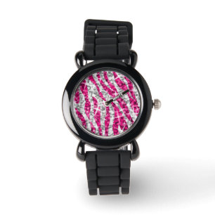 Reloj De Pulsera Glitz Zebra Pink print watch