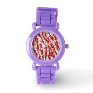 Reloj De Pulsera Glitz Zebra Red print watch