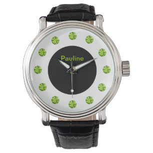 Reloj De Pulsera Glitzy Monogram Bling Watch