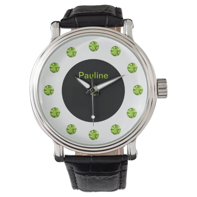 Reloj De Pulsera Glitzy Monogram Bling Watch (Anverso)