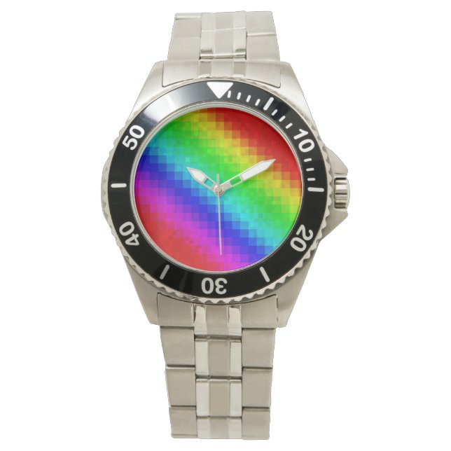 Reloj De Pulsera Glitzy Rainbow Dazzler, (Anverso)