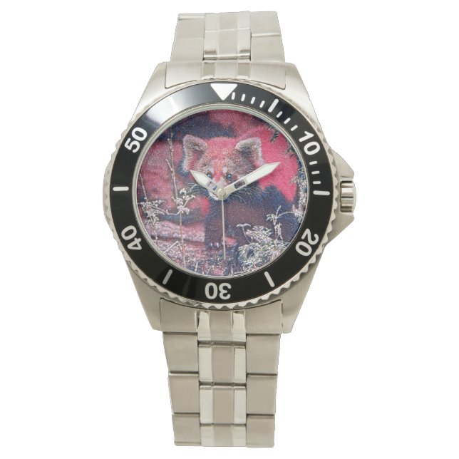 Reloj De Pulsera GlitzyAnimal_RedPanda_005 (Anverso)