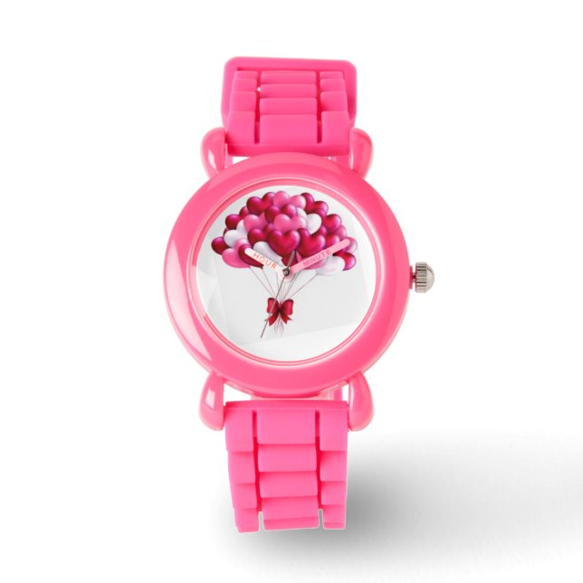 Reloj De Pulsera Globos de corazón (Anverso)