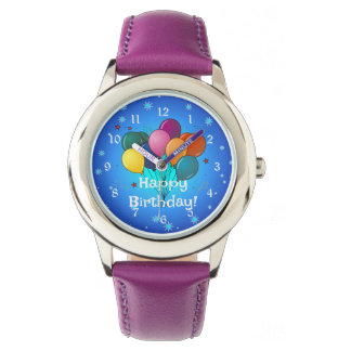 Reloj De Pulsera Globos felices de celebración de cumpleaños,