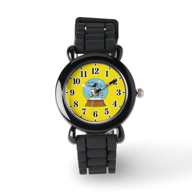 Reloj De Pulsera Glóbulo de la nieve con canto de Blackbird (Anverso)
