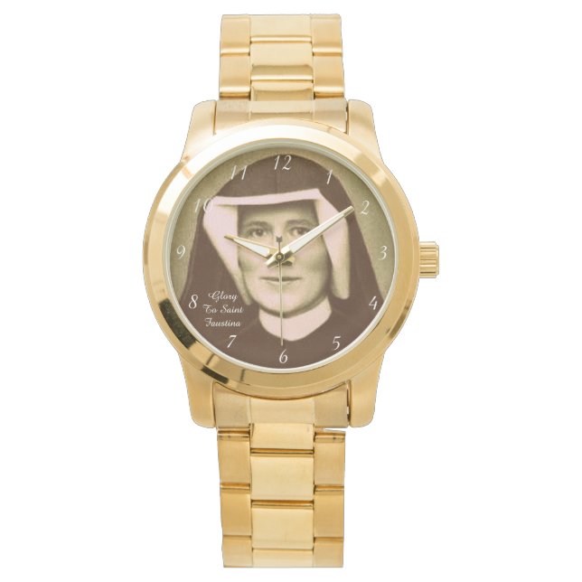 Reloj De Pulsera gloria a santa faustina (Anverso)