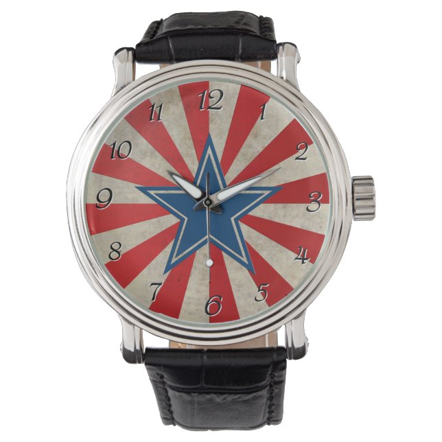Reloj De Pulsera Gloria de edad - Rojo, Blanco y Azul (Anverso)
