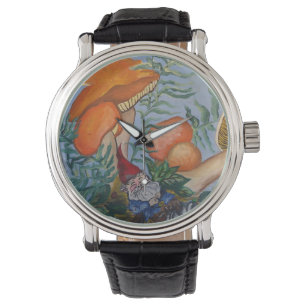 Reloj De Pulsera Gnomo y setas