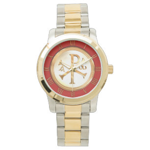 Reloj De Pulsera Gold Chi-Rho