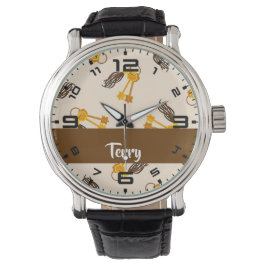 Reloj De Pulsera Gold house keys on pink