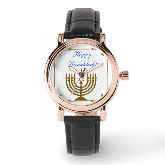 Reloj De Pulsera Gold Menorah (Anverso)