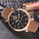 Reloj De Pulsera Gold Monogram couple<br><div class="desc">Personalized watch with the names of the bride and groom or the couple in love. This watch can be customized by changing the text with the name of the loved one or the wedding date. It can be an ideal gift for newlyweds or for silver or golden wedding anniversaries. Monogram...</div>