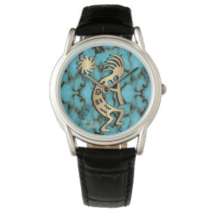 Reloj De Pulsera Gold Southwest Kokopelli Watch