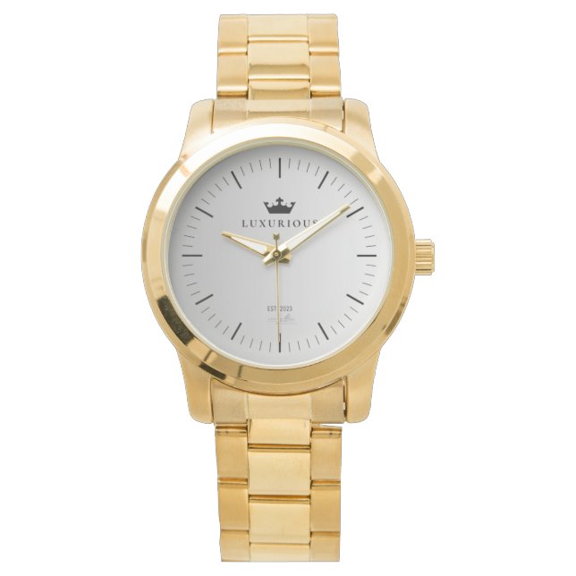 Reloj De Pulsera Gold Stainless Steel Watch by Luxurious (Anverso)
