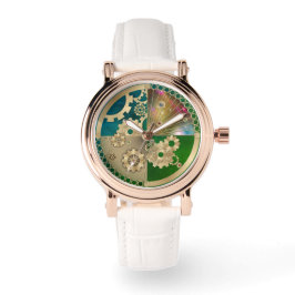 Reloj De Pulsera Gold Steampunk Watch