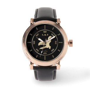 Reloj De Pulsera Gold Tai Chi Fan Luxury