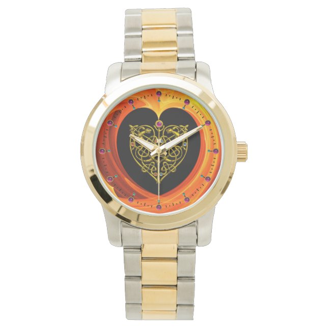 Reloj De Pulsera GOLDEN LEAF, amarillo naranja negro (Anverso)