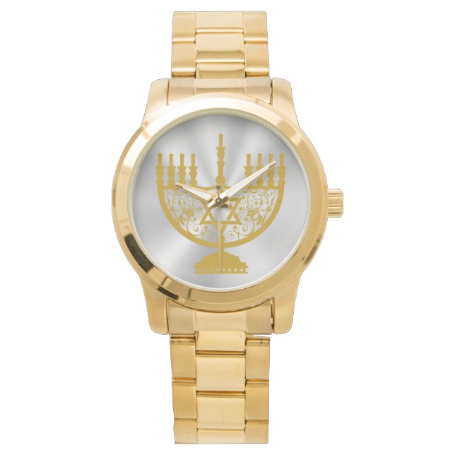 Reloj De Pulsera Golden Menorah (Anverso)