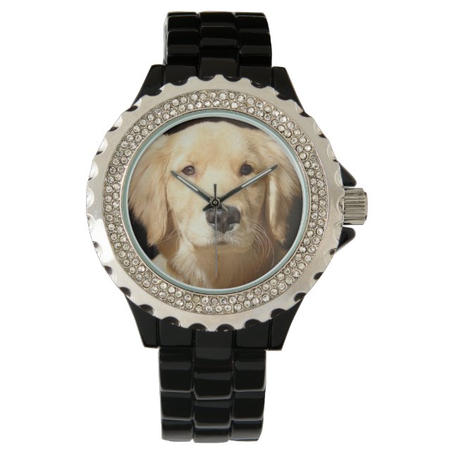 Reloj De Pulsera Golden Retriever Closeup (Anverso)