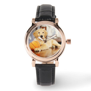 Reloj De Pulsera Golden Retriever Con Juguete De Baloncesto
