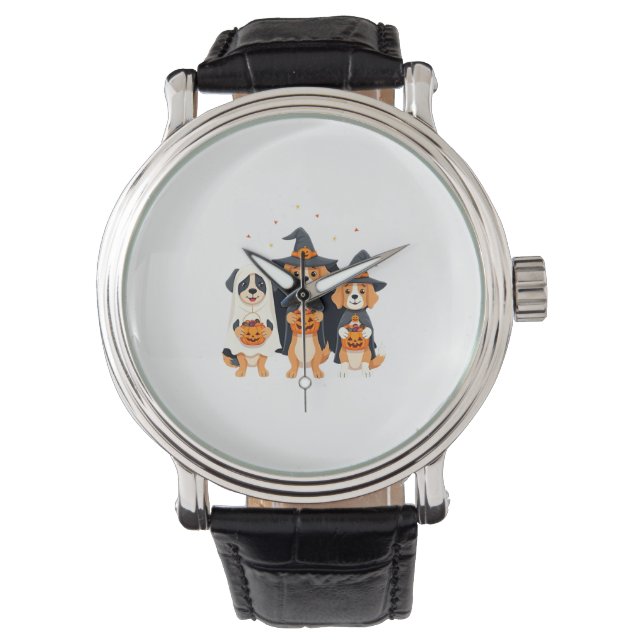 Reloj De Pulsera Golden Retriever Ghost Halloween Trick Or Treat Do (Anverso)