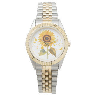 Reloj De Pulsera Golden Sunburst