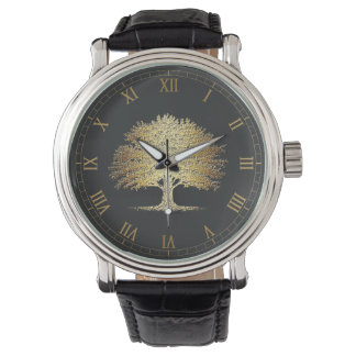 Reloj De Pulsera Golden Tree of Life (Oak Tree) 