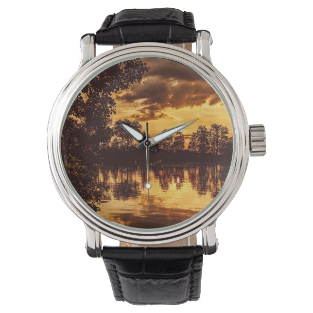 Reloj De Pulsera Golden Twilight Sunset (Anverso)