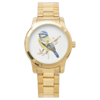 Reloj De Pulsera Golden Wheat and Blue Tit