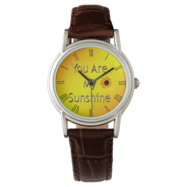 Reloj De Pulsera Golden You Are My Sunshine, Ladies Wriwatch (Anverso)