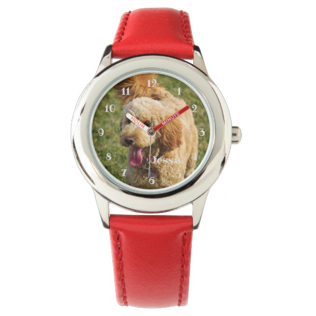 Reloj De Pulsera Goldendoodle Dog (Anverso)