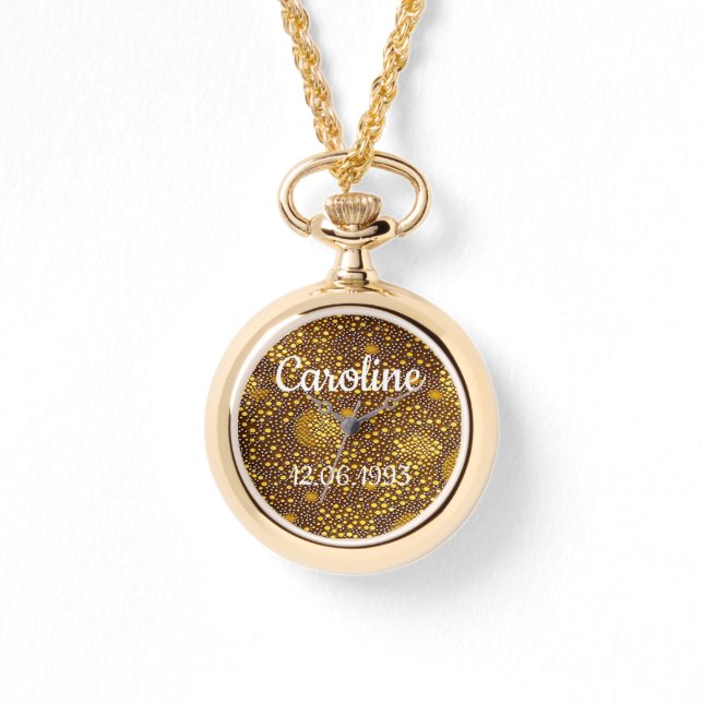 Reloj De Pulsera Goldfarbene Punkte Muster (Anverso)