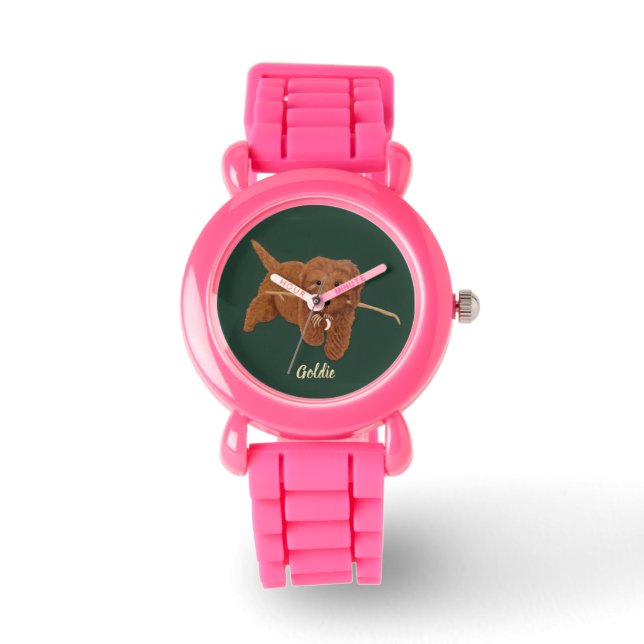 Reloj De Pulsera Goldie Golden Doodle Kids (Anverso)