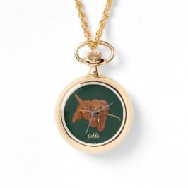 Reloj De Pulsera Goldie Golden Doodle Necklace