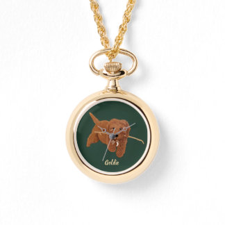 Reloj De Pulsera Goldie Golden Doodle Necklace