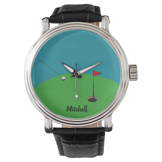 Reloj De Pulsera Golf Green Personalizado (Anverso)
