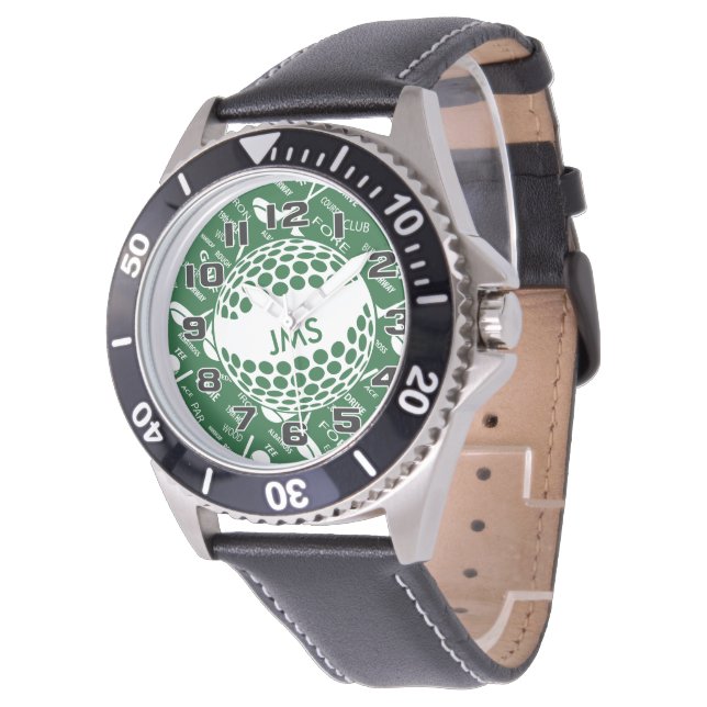Reloj De Pulsera Golf Monogramado (Angular)