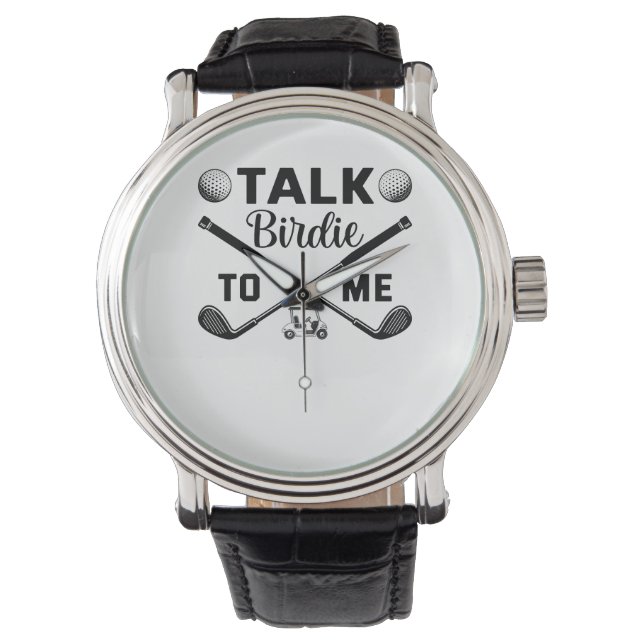 Reloj De Pulsera Golf Talk Birdie to Me Divertido (Anverso)