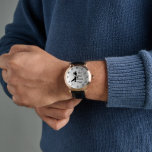 Reloj De Pulsera Golfer Par 80th Birthday Black Golf Elegant Dad<br><div class="desc">Negro,  golfista,  a la par desde 1943,  80 cumpleaños,  elegante,  para papá,  reloj de golf. Puedes personalizarlo con tu fecha de nacimiento. Reloj negro,  elegante,  masculino.</div>