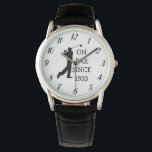 Reloj De Pulsera Golfer Par 90th Birthday Black Golf Elegant Dad<br><div class="desc">Negro,  golfista,  a la par desde 1933,  cumpleaños 90,  elegante,  para papá,  reloj de golf. Puedes personalizarlo con tu fecha de nacimiento. Reloj negro,  elegante,  masculino.</div>