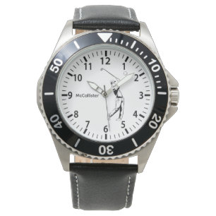 Reloj De Pulsera Golfer y nombre y año personalizados