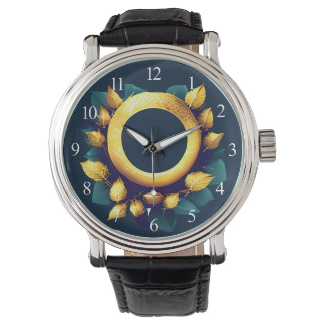 Reloj De Pulsera Golfers Green and Gold Wreath (Anverso)