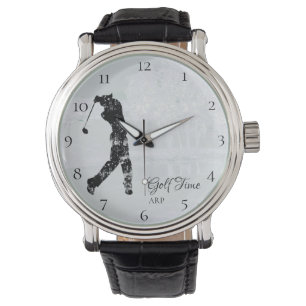 Reloj De Pulsera Golfista Golfing de la charca del árbol del campo